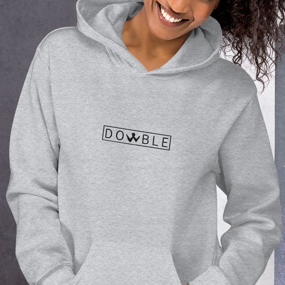 Brotherhood Hoodie "DOWBLE" Black Logo Ricamo Unisex
